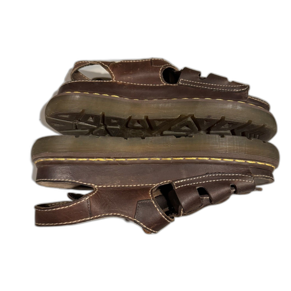 Dr. Martens Fisherman Sandals Brown Leather Chunky Y2K Grunge Men 10 Women 11 - Picture 5 of 9